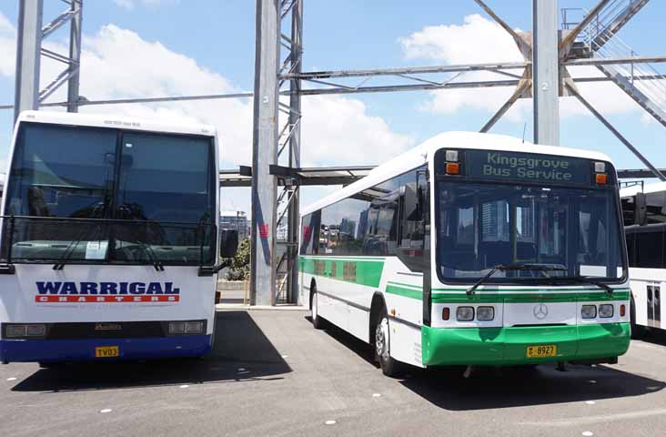 Kingsgrove Mercedes O400 Ansair Orana MO8927 & Warrigal Volvo B7R Autobus TV03